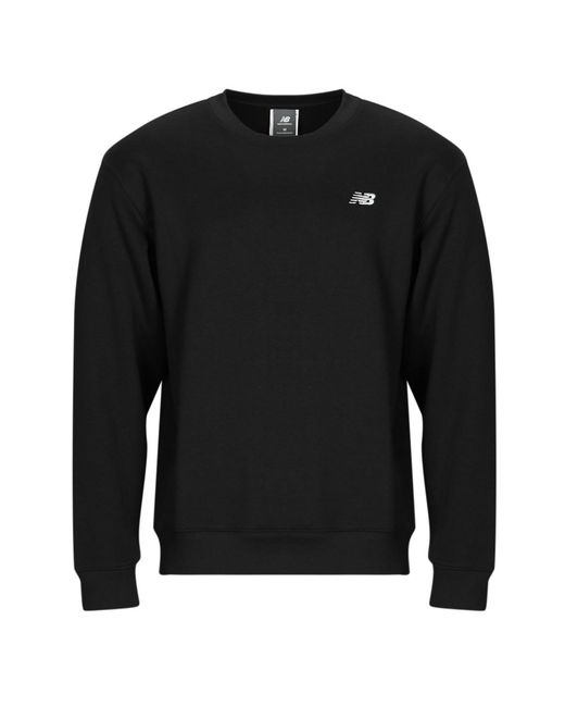 New Balance Black Sweatshirts Small Logo Crew for men
