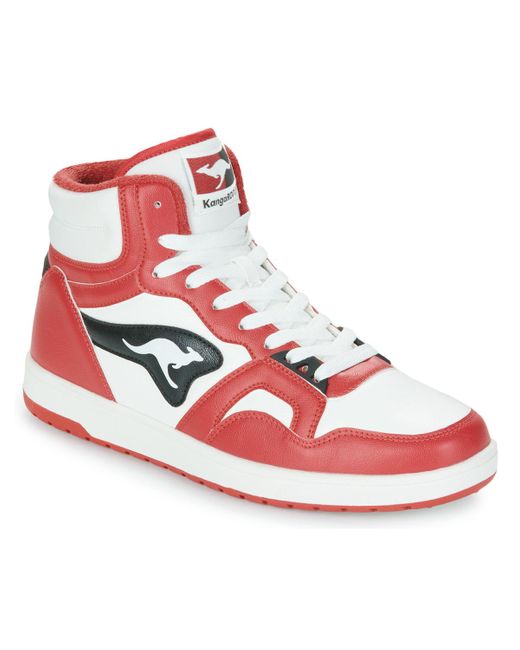 Kangaroos Red Shoes (high-top Trainers) K-slam Point Mid for men