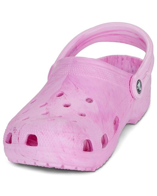 CROCSTM Pink Clogs (shoes) Cls Watercolor Marbled Clog