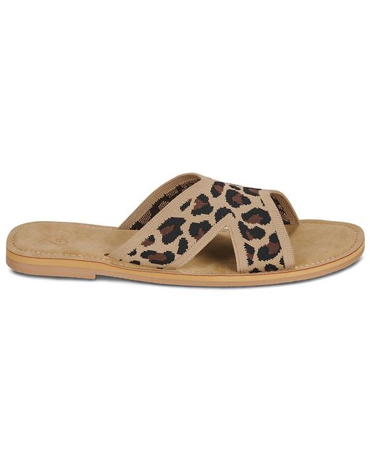 Roxy Brown Flat Sandals Andreya Leo