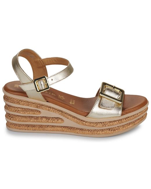 Tamaris Brown Wedge Sandals 28310-965