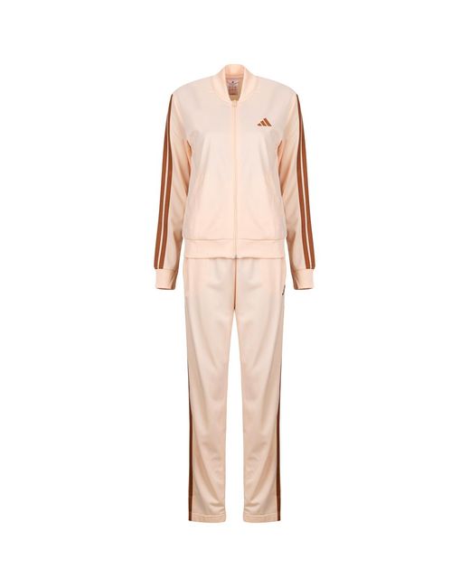 Adidas Pink Tracksuits Essentials 3-stripes Track Suit