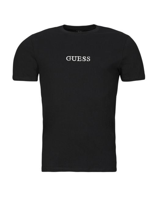 Guess Black T Shirt Multicolore for men