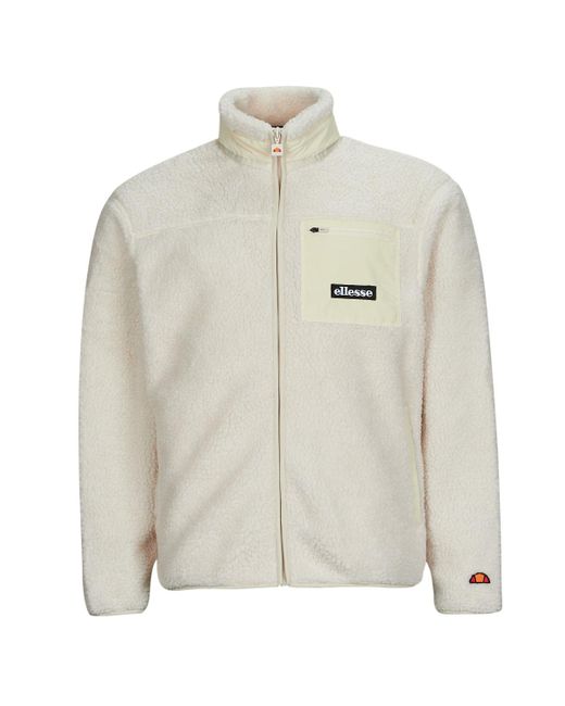 Ellesse White Fleece Jacket Este for men