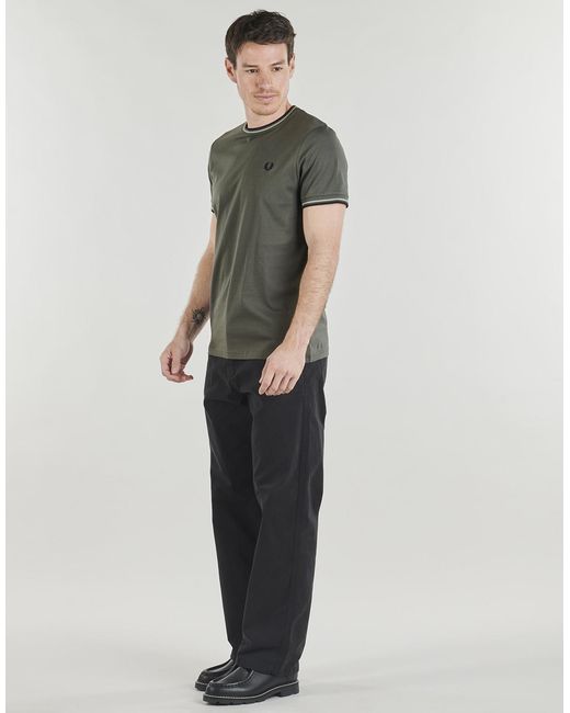 Fred Perry Green T Shirt Twin Tipped T-shirt for men