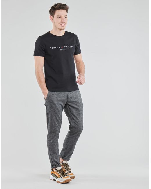Tommy Hilfiger Black Core Tommy Logo T Shirt for men