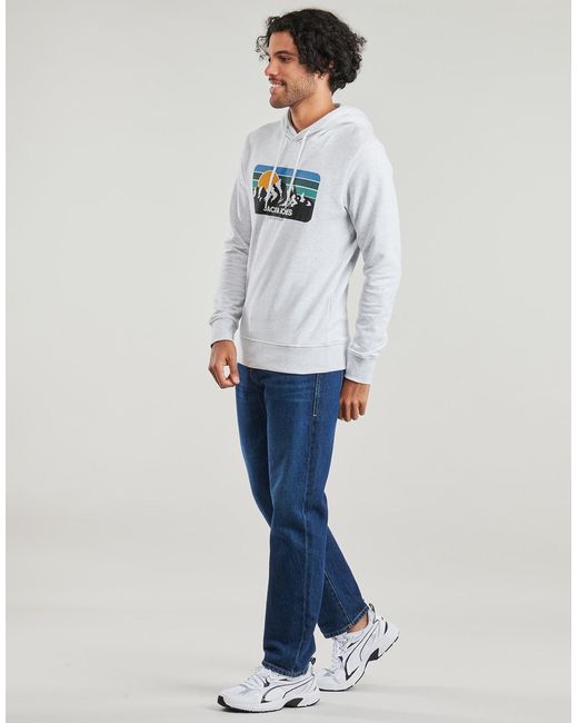 Jack & Jones Blue Hoodies Jjpeak for men