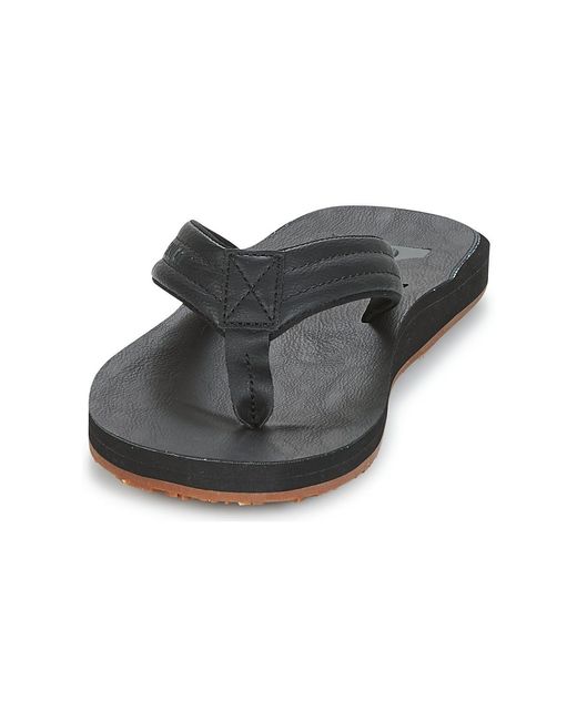 Quiksilver Black Carver Nubuck M Sndl Sbkm Flip Flops / Sandals (shoes) for men