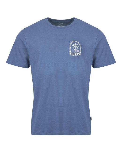 Billabong Blue T Shirt Portal Premium Ss for men