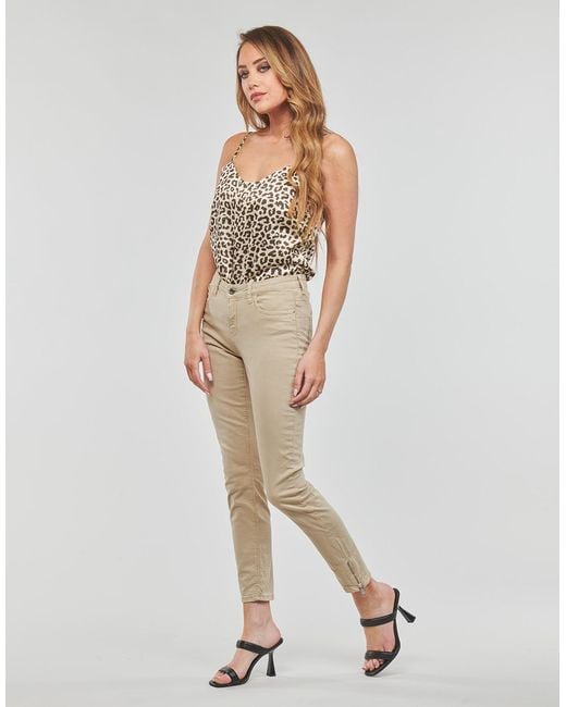 ONLY Brown Tops / Sleeveless T-shirts Onlmayra Tie Satin Singlet