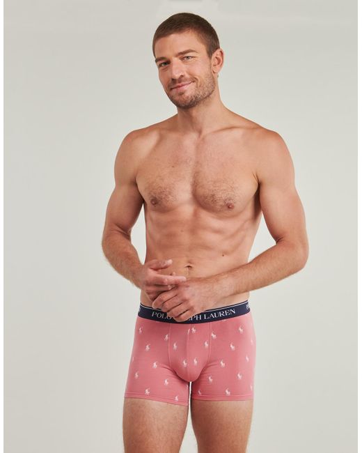 Polo Ralph Lauren Blue Boxer Shorts Clssic Trunk-3 Pack-trunk for men