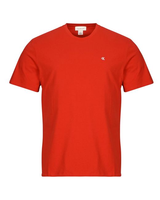 Calvin Klein Red T Shirt Ss Classic Monogram Tee for men