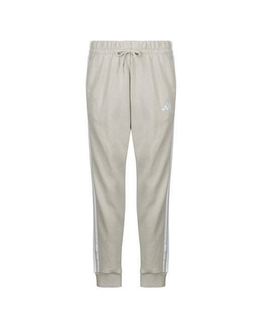 Adidas Gray Tracksuit Bottoms Essentials 3-stripes Fleece Slim Joggers