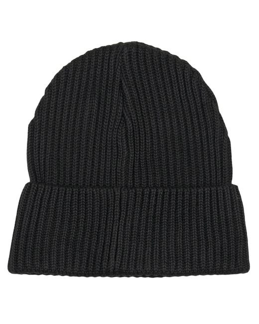 Patagonia Black Beanie Fishermans Rolled Beanie for men