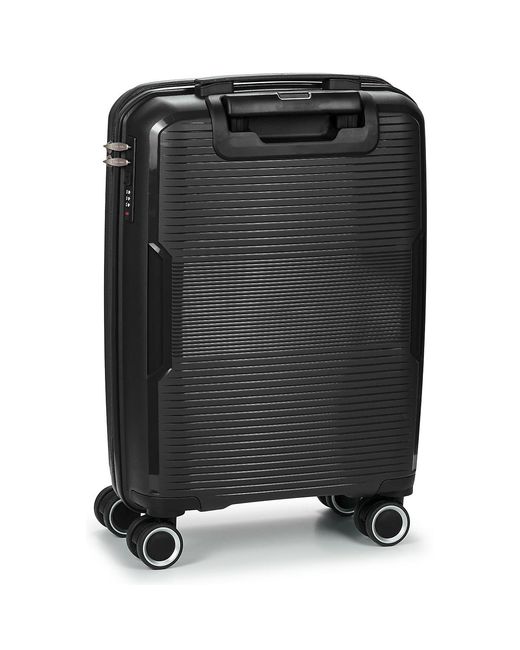 David Jones Black Hard Suitcase Ba-8005 34l Cabin