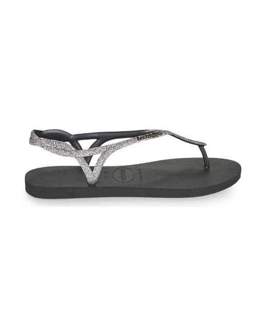Havaianas Black Luna Premium Ii Flip Flops / Sandals (shoes)