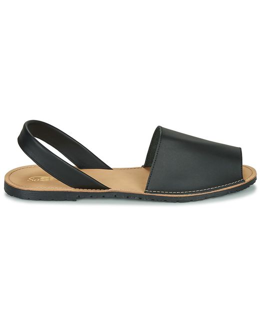 So Size Black Loja Sandals