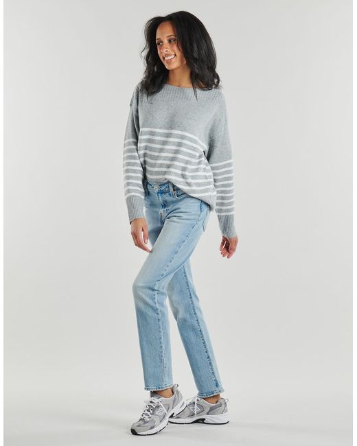 ONLY Gray Sweater Onlglory Life Ls Boatneck