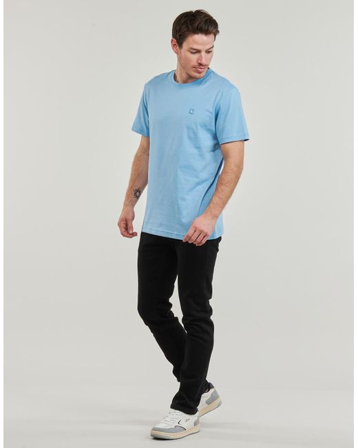 Calvin Klein Blue T Shirt Ck Embro Badge Tee for men