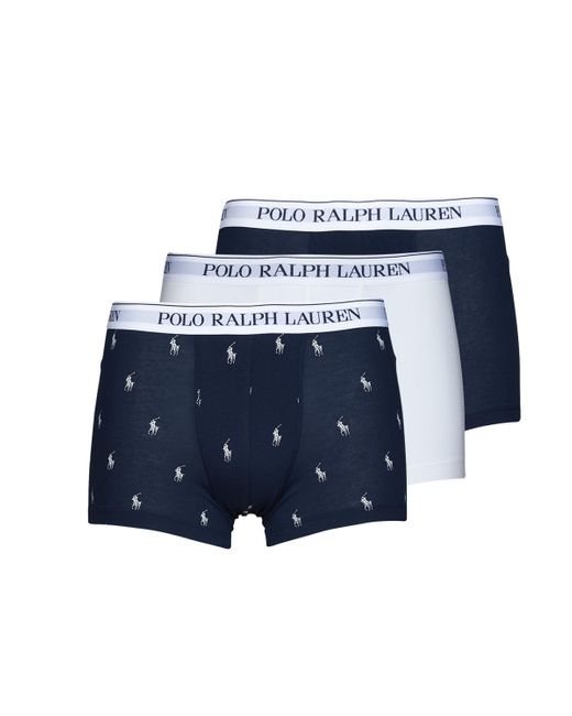 Polo Ralph Lauren Blue Classic Trunk X3 Boxer Shorts for men