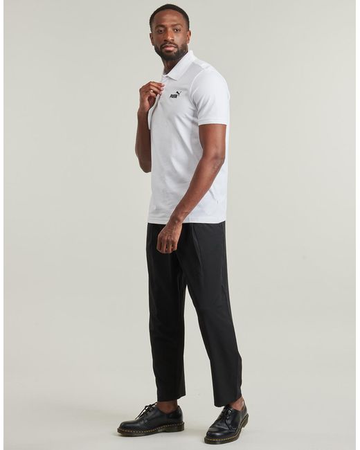 PUMA Blue Polo Shirt Ess No. 1 Logo Pique Polo for men