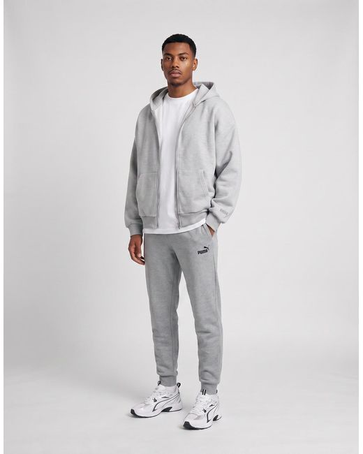 PUMA Gray Tracksuit Bottoms Ess No. 1 Logo Sweatpants Fl Cl for men