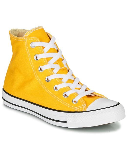 Converse Yellow Chuck Taylor All Star Seasonal Color Shoes (high-top Trainers)