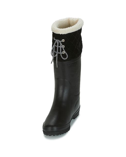 Aigle Polka Giboulee Women's Wellington Boots In Black