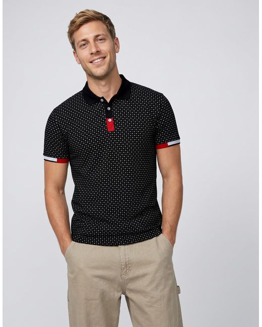 BOTD Black Polo Shirt Achird for men