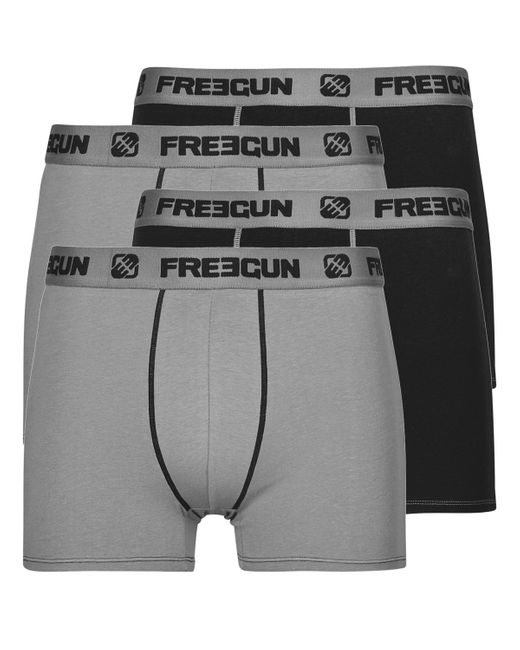 Freegun Gray Boxer Shorts Boxers Coton P2 X4 for men