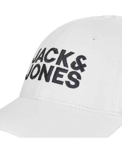 Jack & Jones White Cap Jacgall Baseball Cap for men