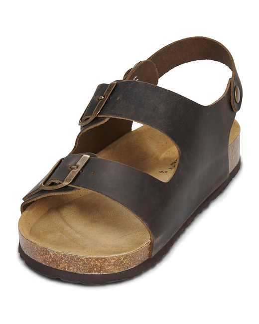 Lumberjack Brown Flat Sandals Flint for men
