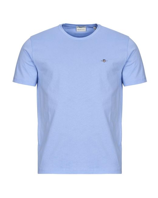 Gant Blue T Shirt Reg Shield Ss T-shirt for men