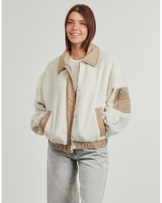 ONLY Gray Jacket Onlsiena Teddy Mix Jacket