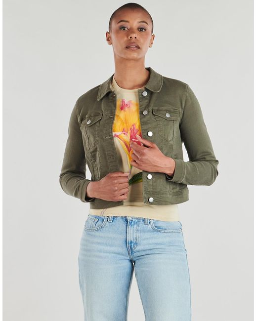 Vero Moda Green Denim Jacket Vmwild Soya Ls Col