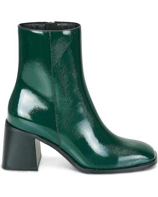 Moony Mood Green Low Ankle Boots Adele