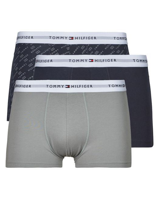 Tommy Hilfiger Gray Boxer Shorts 3p Trunk Print X3 for men