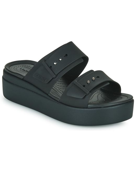 CROCSTM Black Mules / Casual Shoes Brooklyn Sandal Lowwdg W
