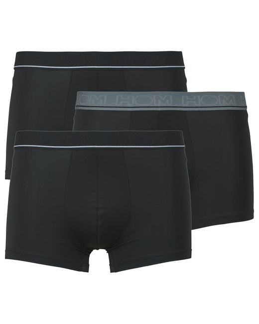 Hom Black Boxer Shorts Leonard Boxer Pack De 3 for men