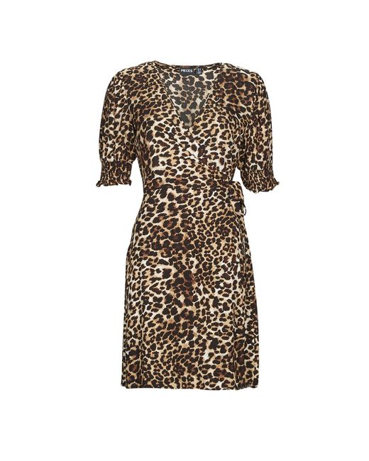 Pieces Black Long Dress Pctala 2/4 Wrap Dress