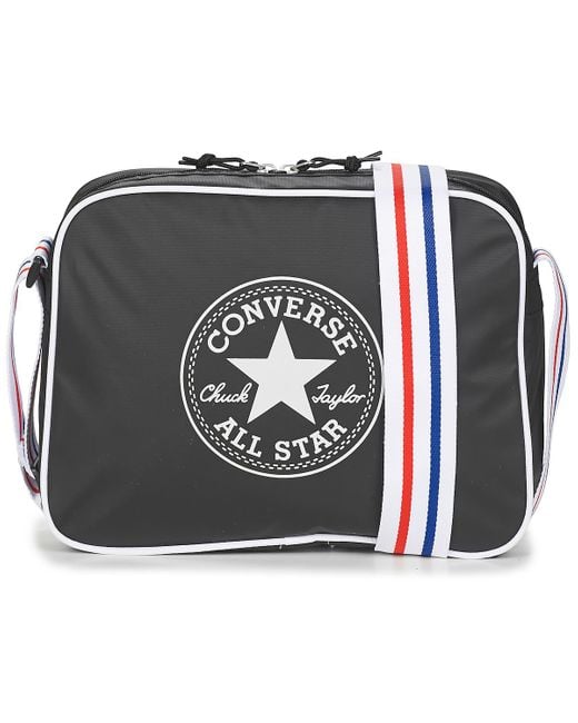 Converse Coated Retro Reporter Messenger Bag in Black | Lyst UK