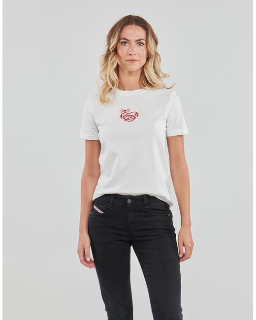 DIESEL White T Shirt T-reg-e9