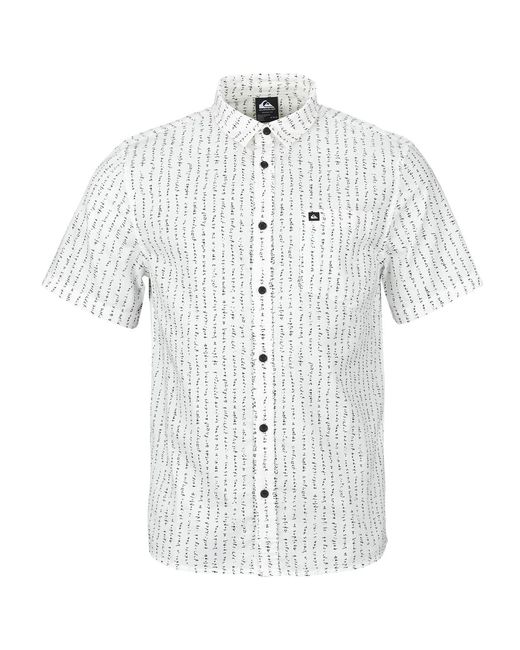 Quiksilver White Short Sleeved Shirt Apero Classic Ss for men