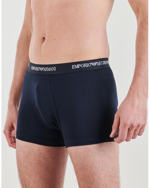 Emporio Armani Blue Boxer Shorts Em000259 Pack De 3 for men