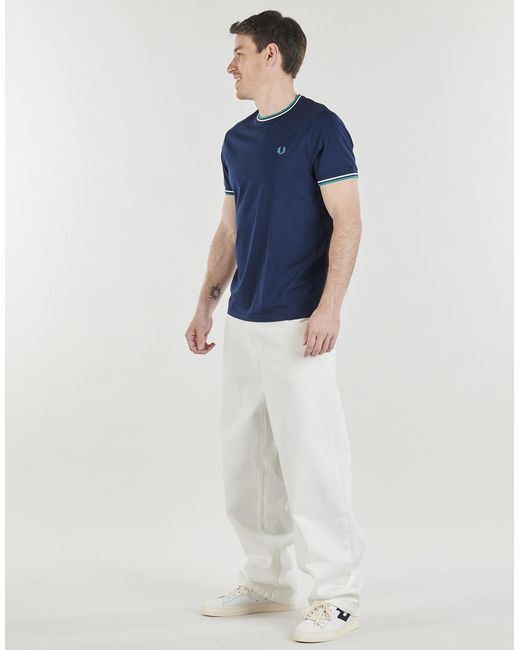 Fred Perry Blue T Shirt Twin Tipped T-shirt for men