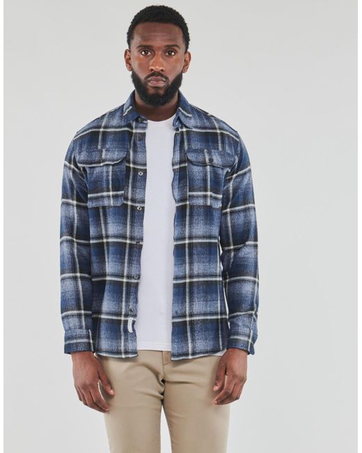 SELECTED Blue Long Sleeved Shirt Slhregscot Check Shirt