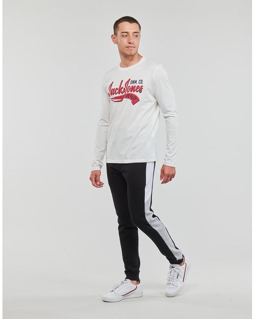 Jack & Jones Gray Long Sleeve T-shirt Jjelogo Tee Ls O-neck 2 Col Aw23 Sn for men