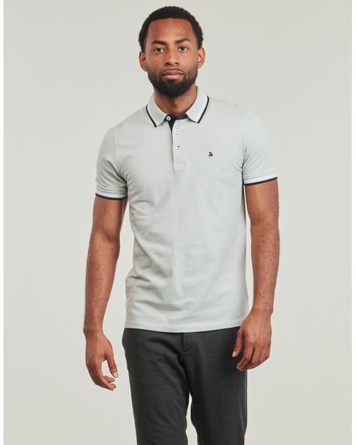 Jack & Jones Gray Polo Shirt Jjepaulos for men