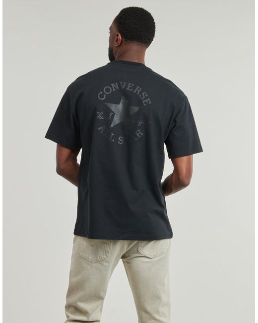 Converse Black T Shirt Loose Fit Sneaker Patch Tee for men
