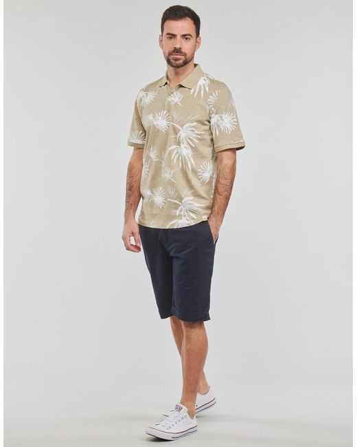 Jack & Jones Natural Polo Shirt Jorcrayon Aop Polo Ss for men